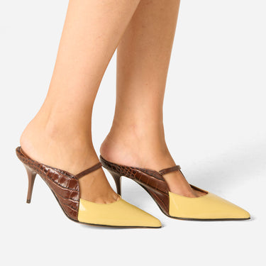 MULES AMELIE PISTACCHIO E CIOCCOLATO